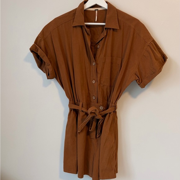 Free People Utility Belted Romper - Picture 12 of 12